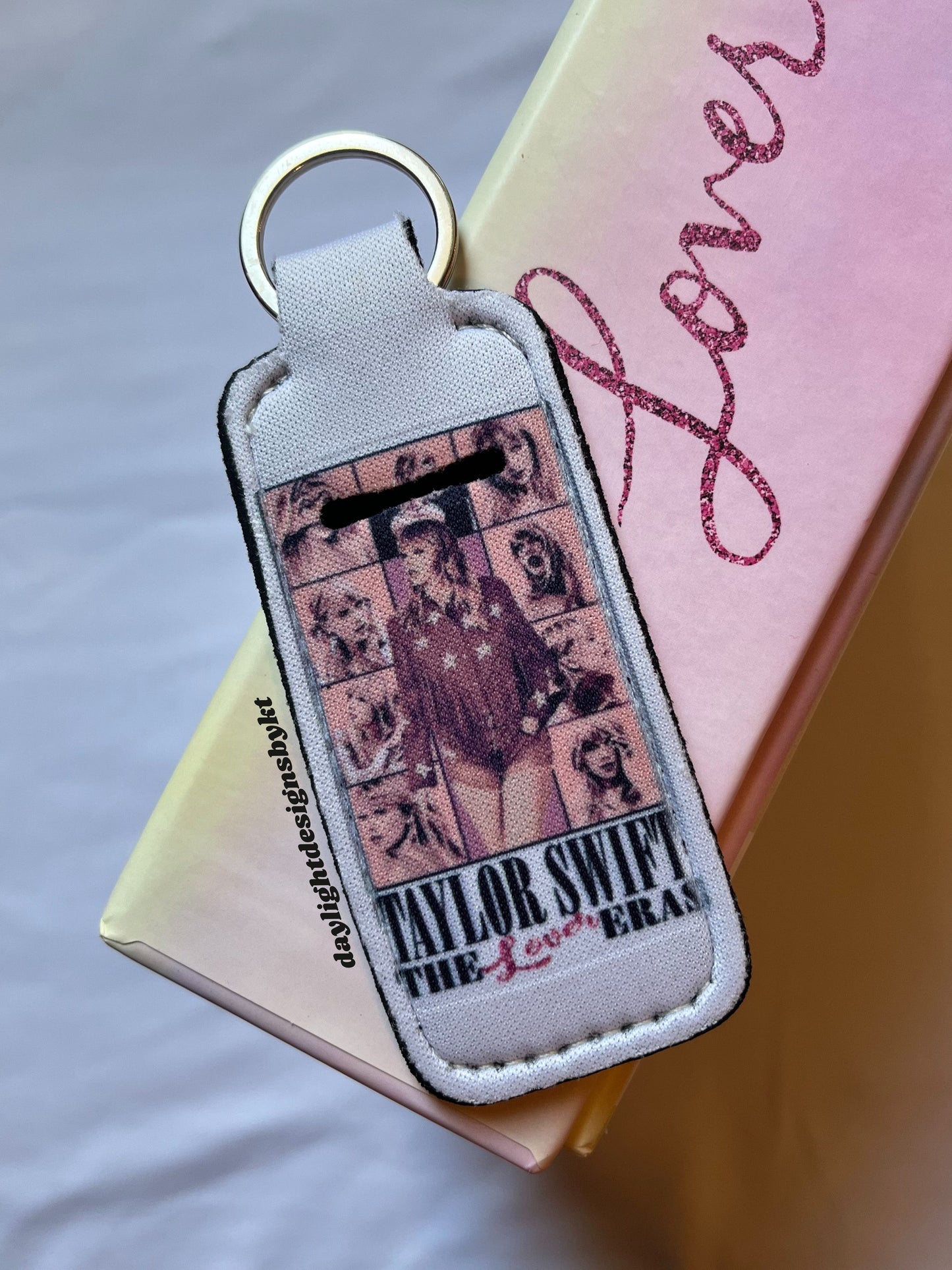 Lover Eras Inspired Chapstick Holder Keychain