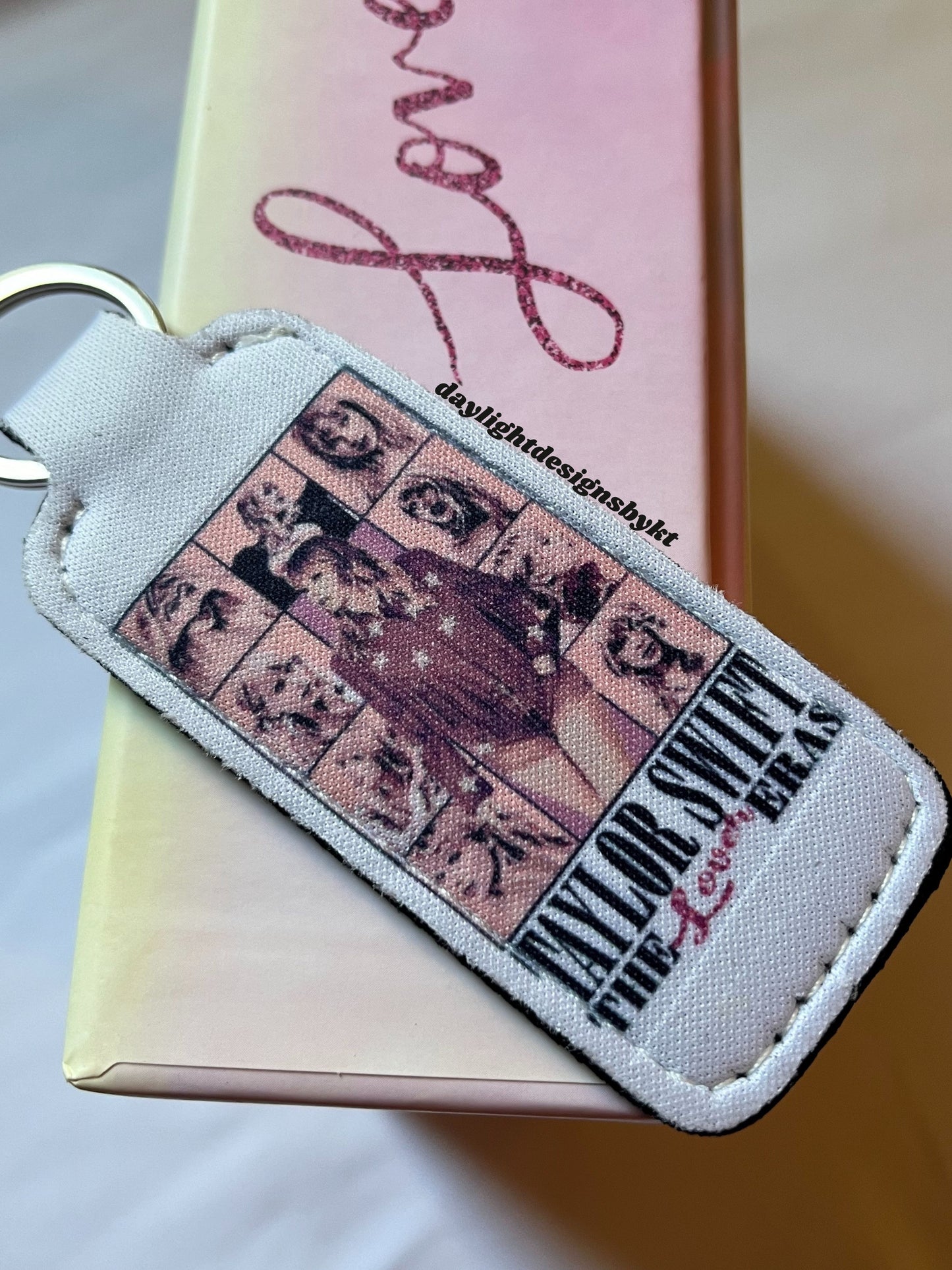 Lover Eras Inspired Chapstick Holder Keychain